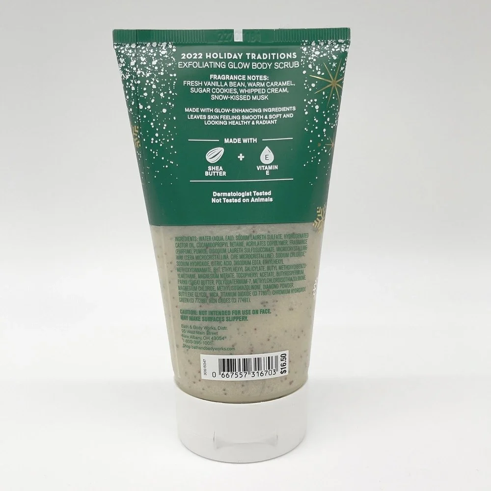 Bath Body Works Vanilla Bean Noel Exfoliating Glow Body Scrub Unisex 8oz Holiday